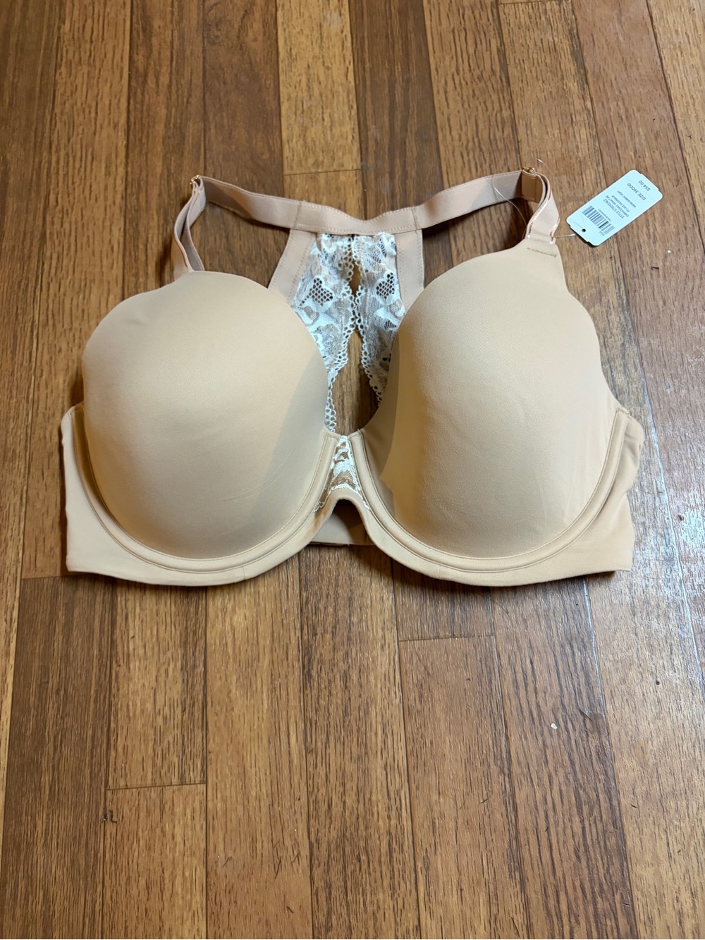 Soma Lace Racerback Bra in Warm Amber and Ivory